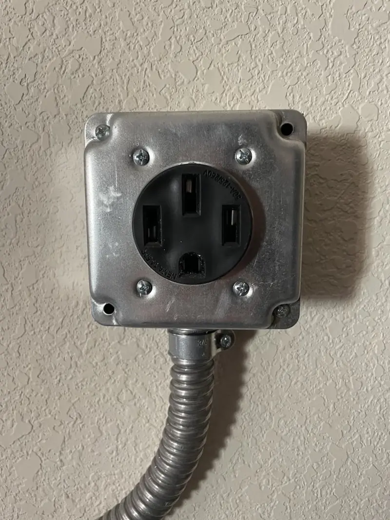 NEMA 14-50 outlet installed for Electrical Panel Upgrade in Yuba City